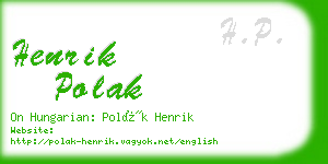 henrik polak business card